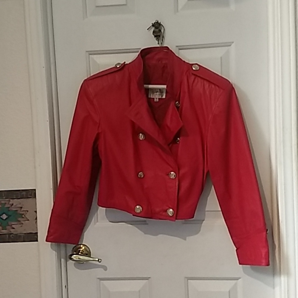 Red Leather Jacket - Picture 4 of 4